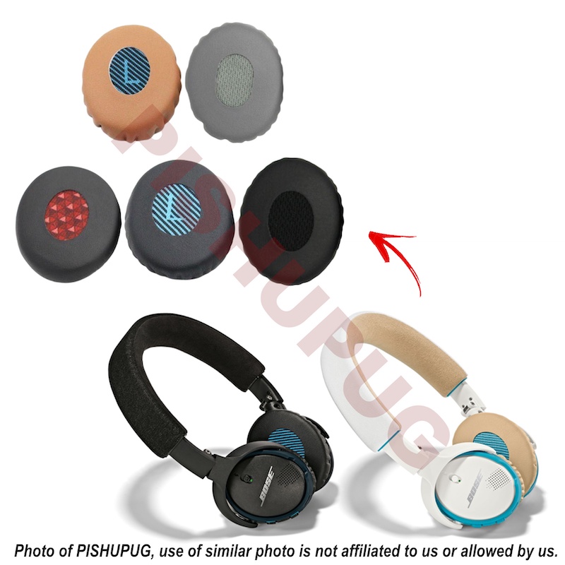 1 Pair (2pcs) Oblong Ear Pad Faux Leather Cushions Replacement for Bose