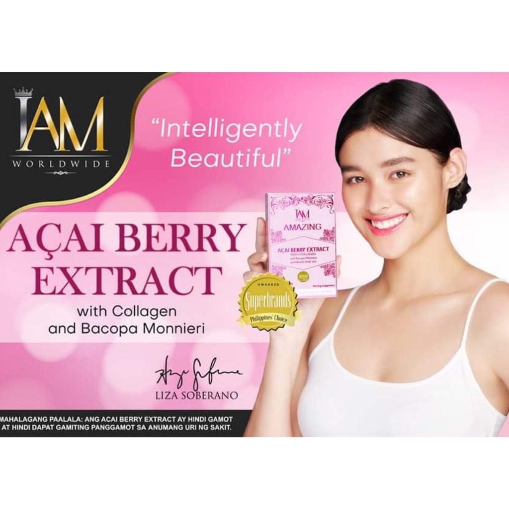( Glory Shop ) 1 box (10 pcs) Original IAM Worldwide Amazing Acai Berry