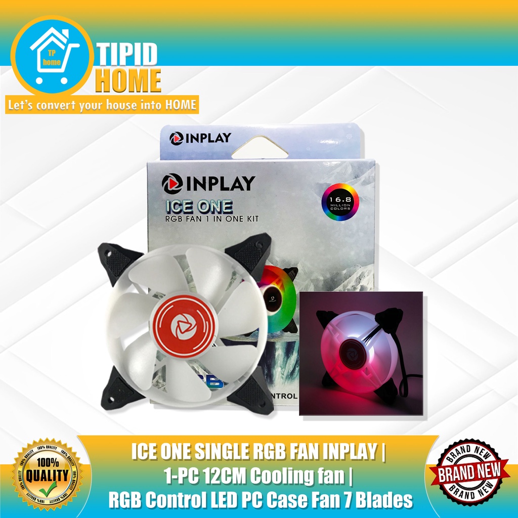 ICE ONE SINGLE RGB FAN INPLAY | 1-PC 12CM Cooling fan | RGB Control LED ...
