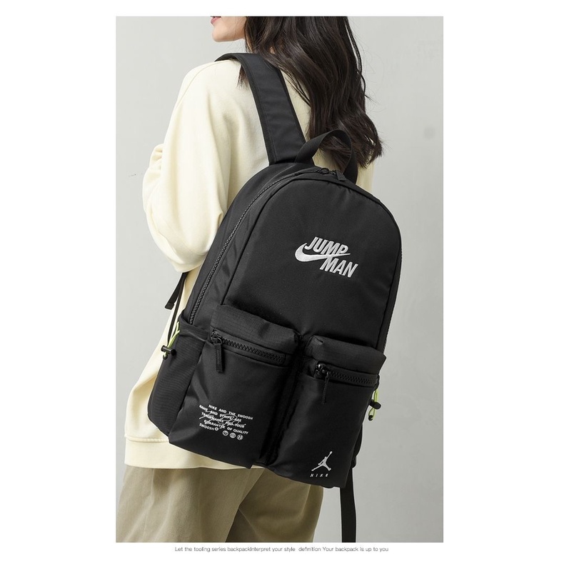 2022 new AJ large capacity men's and women's trendy backpack Shopee