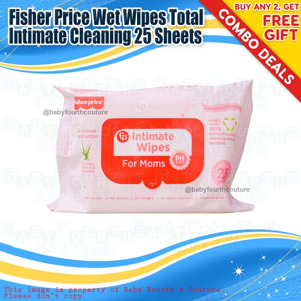 COD Fisher Price Wet Wipes Total Intimate Cleaning 25 Sheets FPWW202004 Shopee Philippines