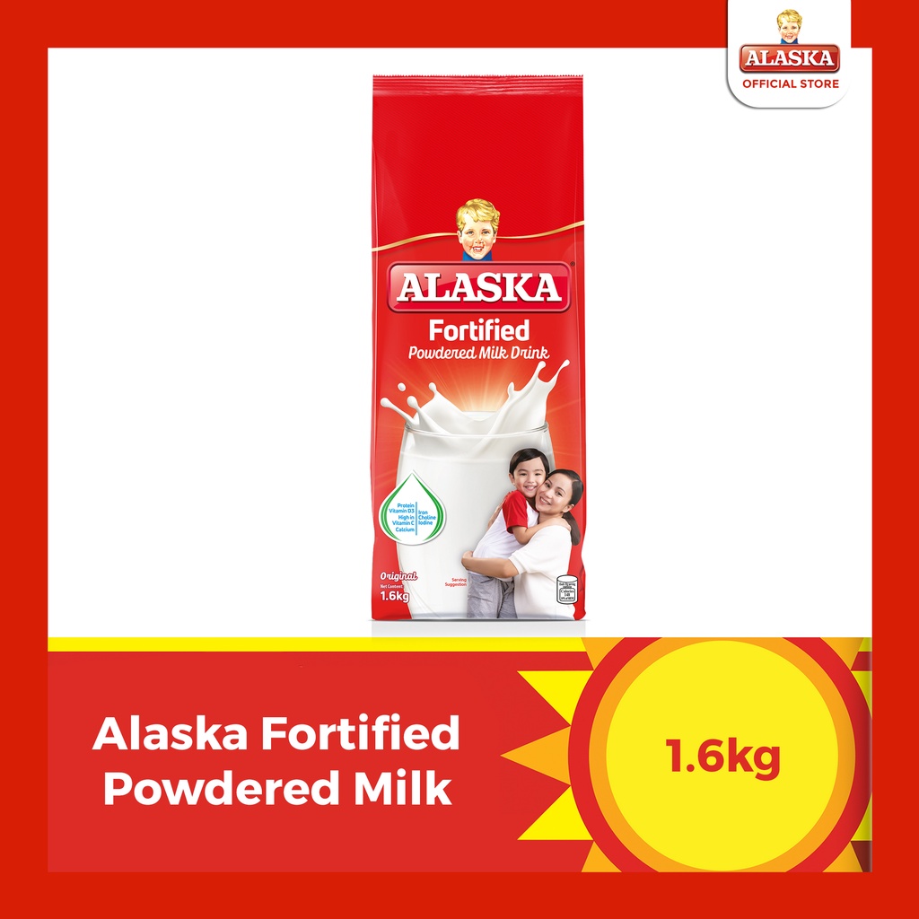 Alaska Fortified Powdered Milk Drink 1.6kg Shopee Philippines