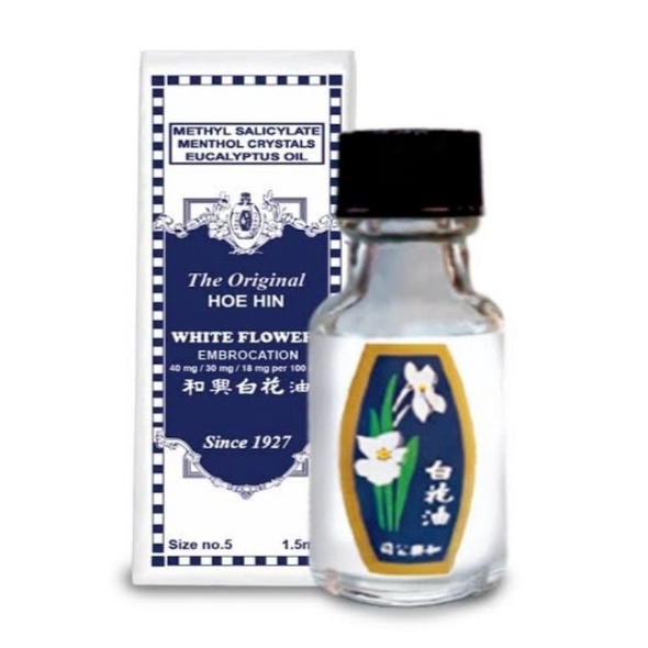 White flower 1.5ml (Methyl salicylate, Mentol, Eucalyptus) | Shopee ...