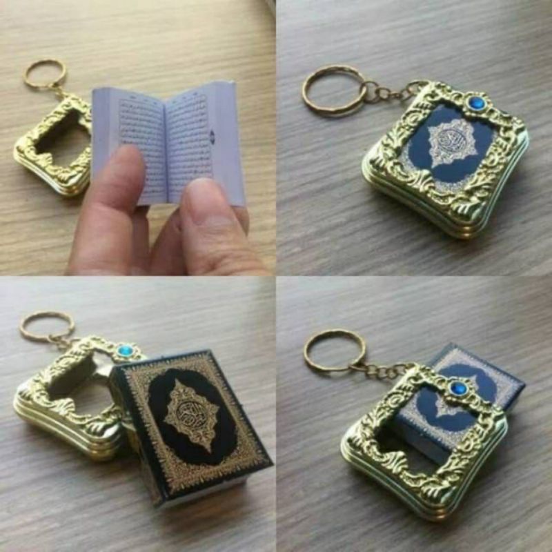 GANTUNGAN Mini Quran Keychain Holy Bible Mini Koran Read | Shopee ...