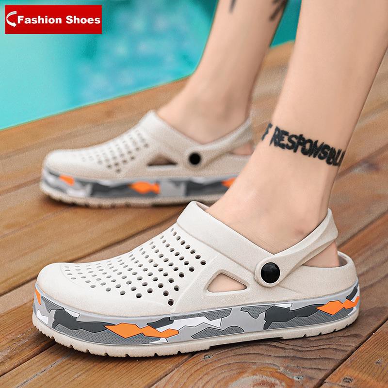 Rubber sandals with holes clearance