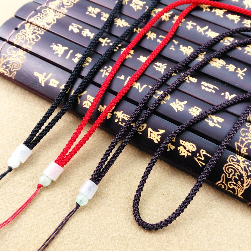 Pineapple rope round beads necklace rope DIY simple lanyard jade ...