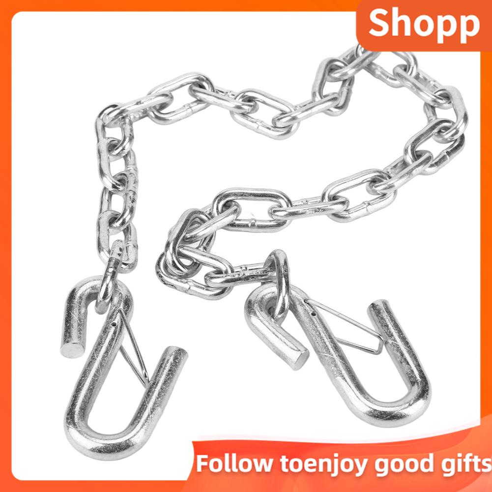 Shopp Trailer Safety Chain 3500lbs Towing Wire Ropes with Double Spring ...