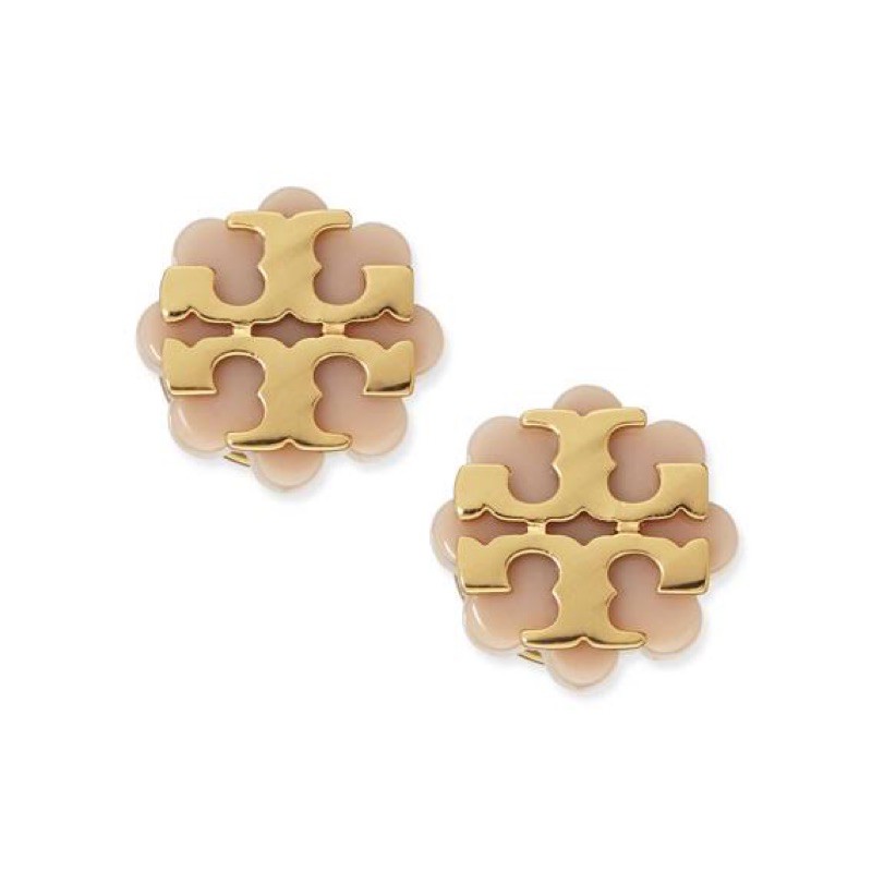 Brand New Authentic Tory Burch Logo Flower Resin Stud Earrings Shopee Philippines