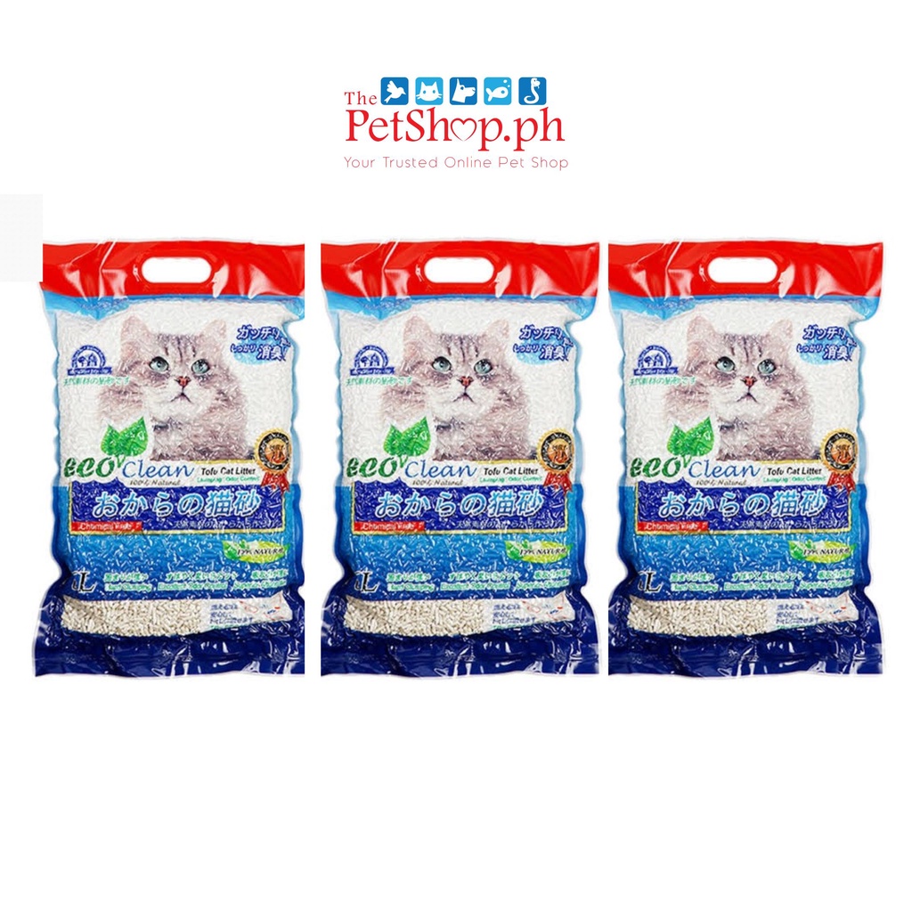 Eco Clean Tofu Cat Litter Clumping 7L Set of 6 Flushable Shopee