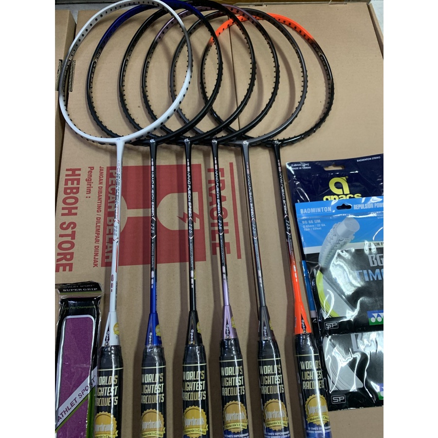 APACS NEW NANO FUSION 725 Grip 6u G2 Original Badminton Racket | Shopee ...