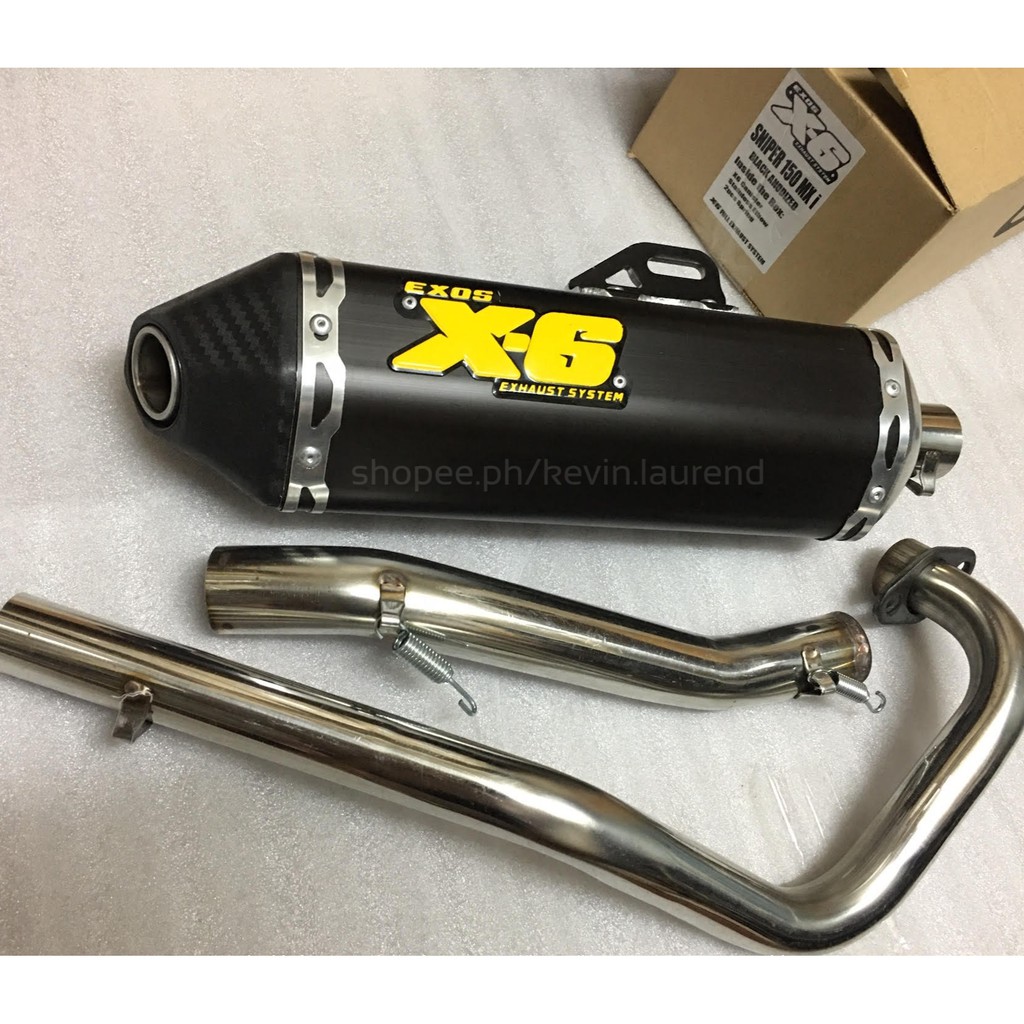 Exos Silent Pipe X6 Model For Sniper 150 Mxi Full Exhaust System Shopee Philippines 8831