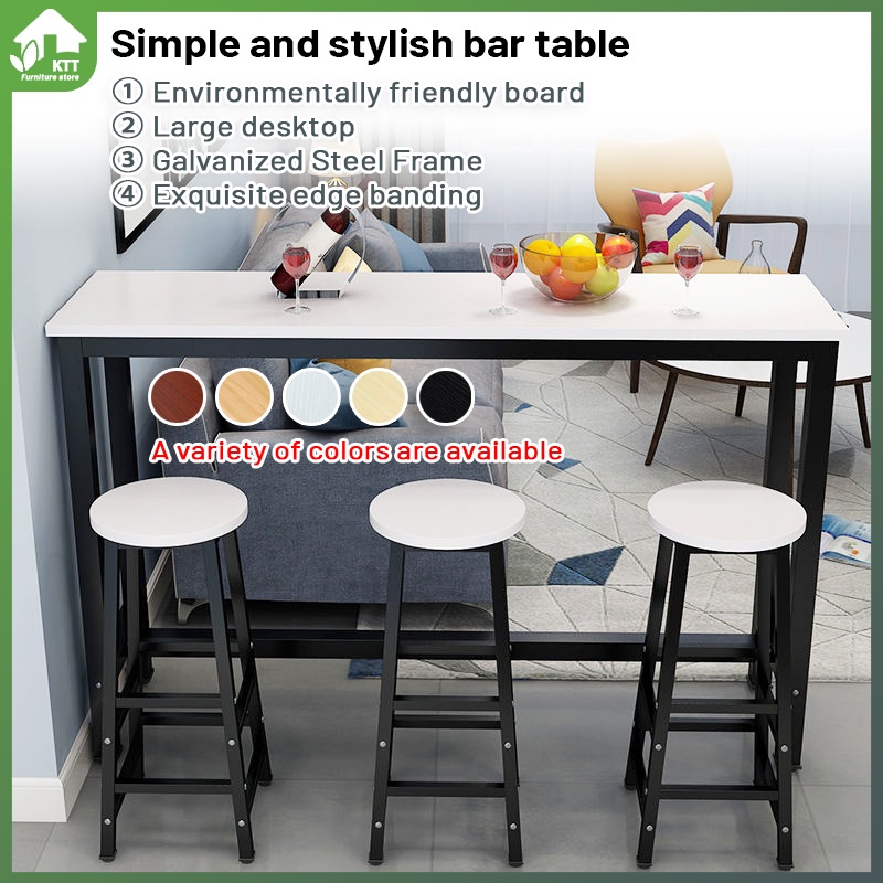 Bar table against the wall home window side table long dining table
