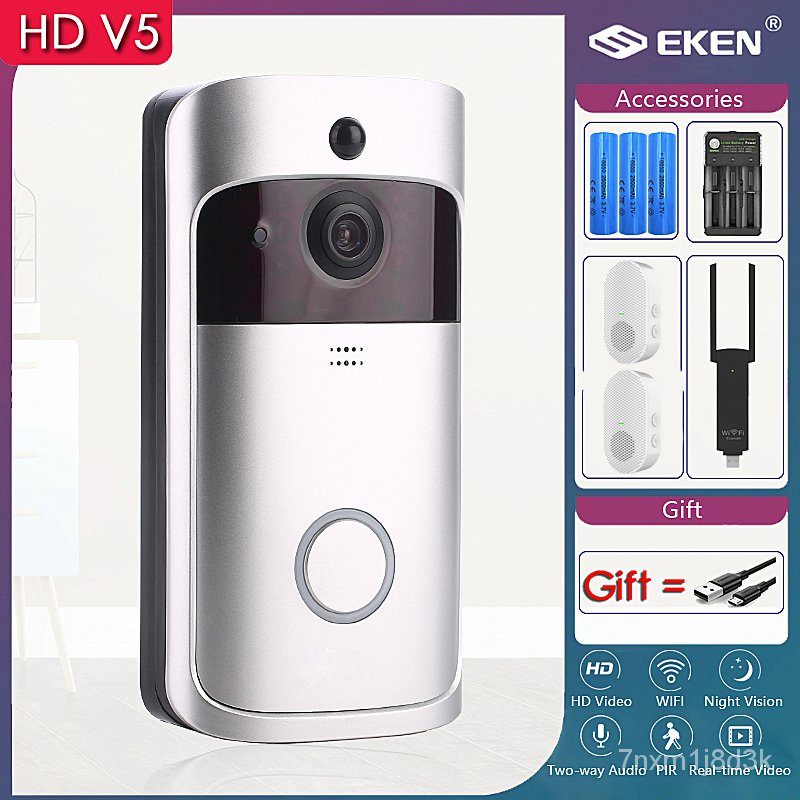 EKEN V5 Smart Doorbell WIFI Video IP Video Intercom Door Phone Door ...