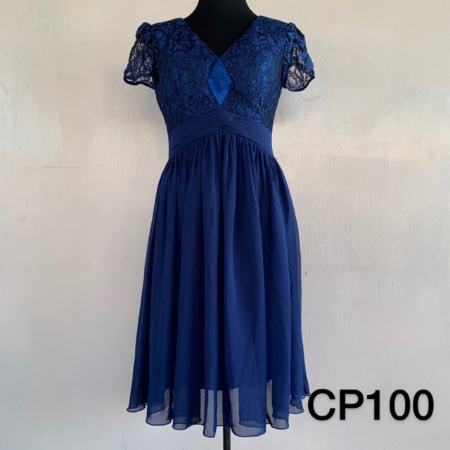 Blue Cocktail Party Dress Shopee Philippines