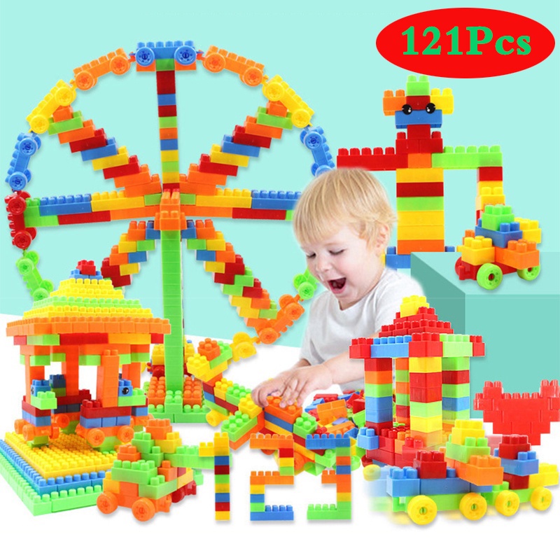 112Pcs Large Size Macaron Building Bulk Educational Blocks Sets/ Kids ...