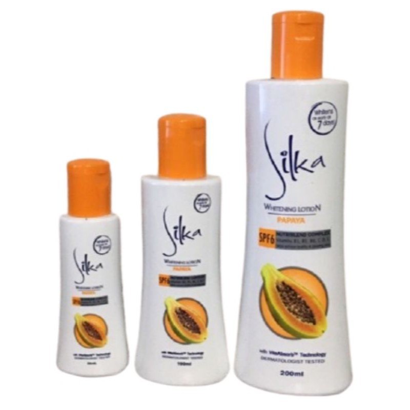 Silka Papaya Whitening Lotion 50ml 100ml 200ml New Packaging