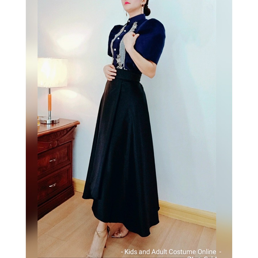 Lady barong with black skirt best sale