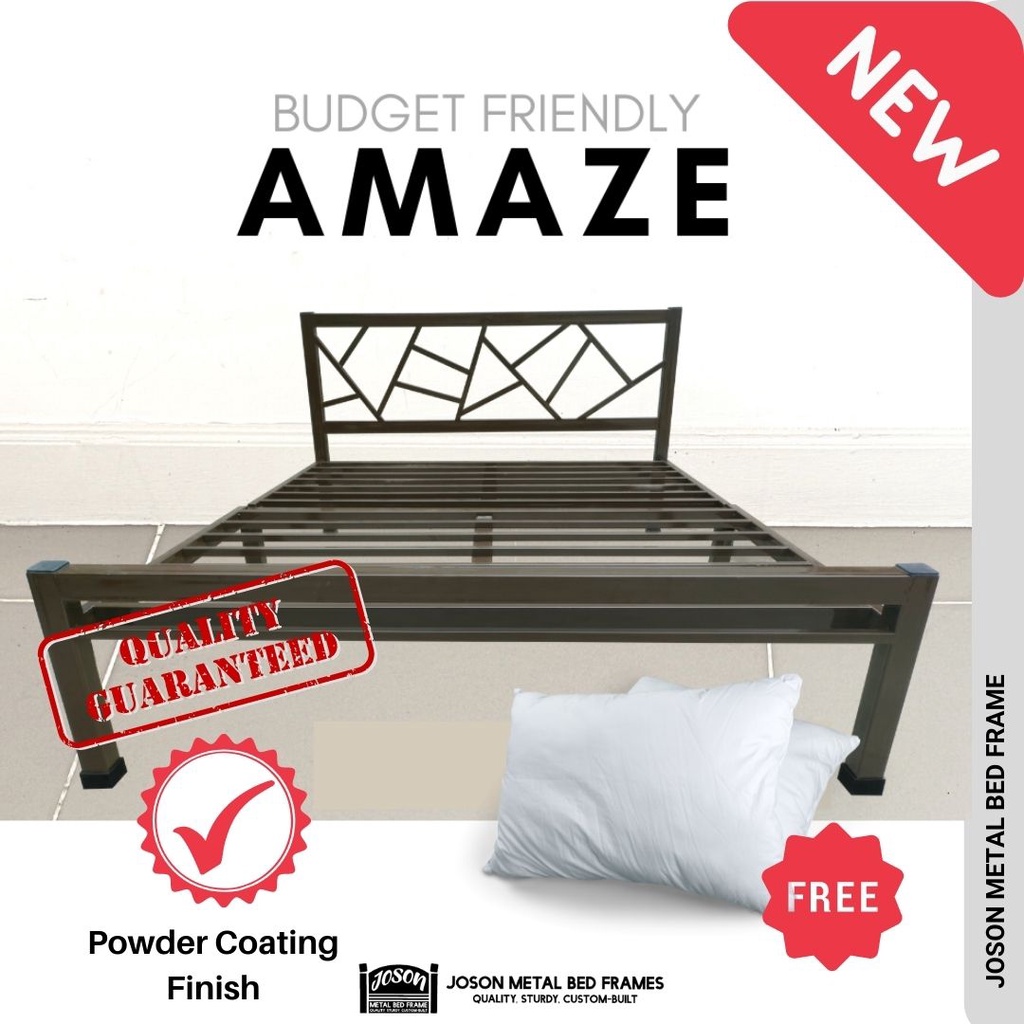 BUDGET FRIENDLY JOSON AMAZE BAR DESIGN METAL BED FRAME | Shopee Philippines