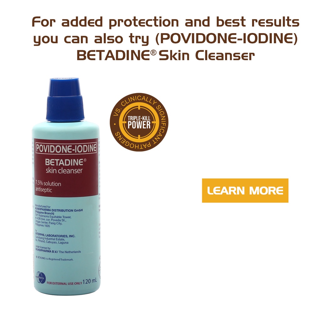 Betadine Povidone-Iodine Skin Cleanser 120mL | Shopee Philippines