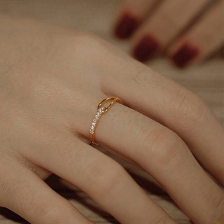 Index Finger Ring Open Ring Women Gift Jewelry Geometric Flash Diamond  Fashion