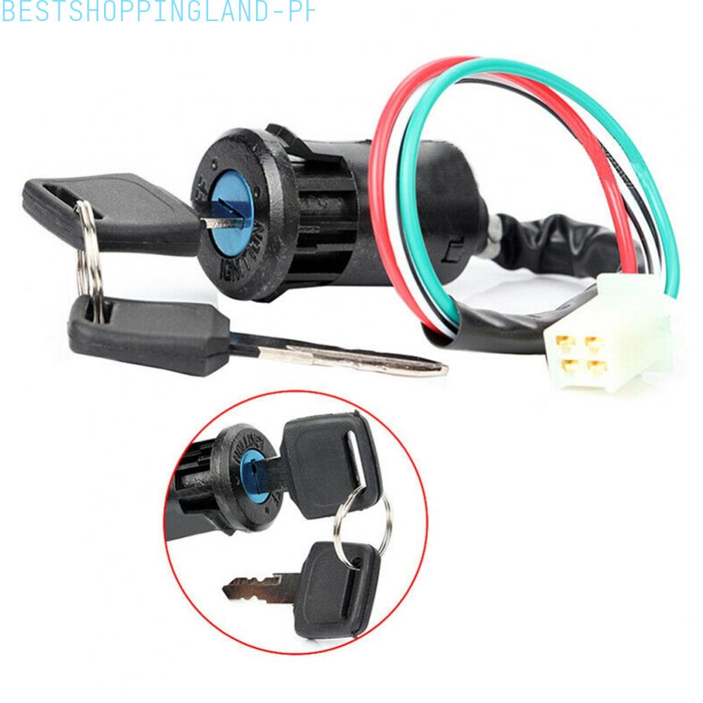 Universal-Motorcycle Ignition Barrel Switch 2 Key 4 Wire For ATV Quad ...