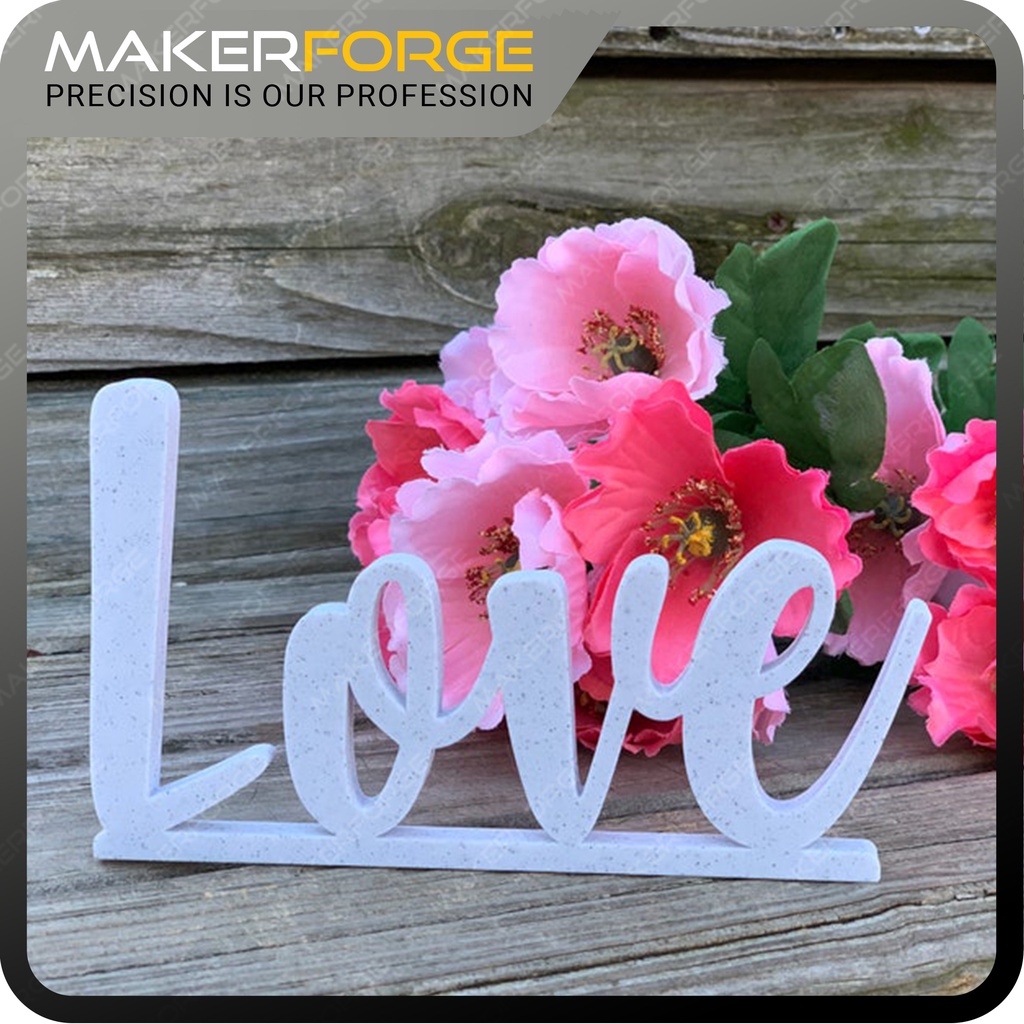 Love Sign Decor | Self-Standing Love Sign| Tabletop Sign | 3D Printed ...