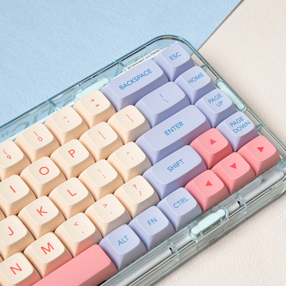 Marshmallow Keycaps XDA Profile PBT 132key Suitable for 108/98/80/71/60