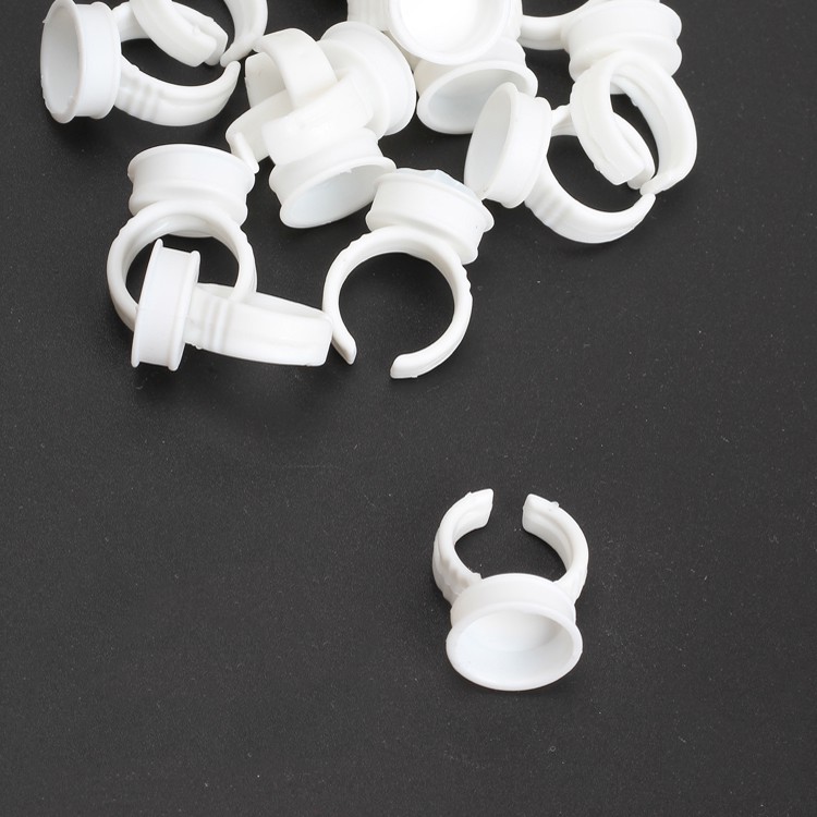 100PCS Disposable Eyelash Glue Fan Cup Rings Holder Container Tattoo ...