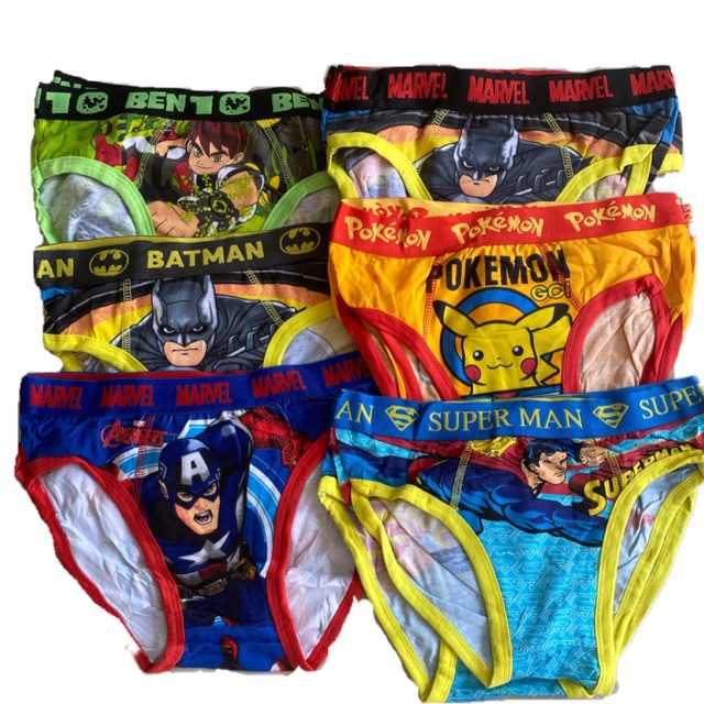 Cartoon character kids underwear 1 dozen