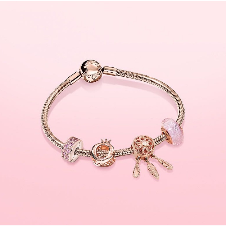 Rose soft pink dreamland is beautiful and beautiful, bracelet set