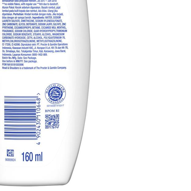 Anti Dandruff Head & Shoulders Shampoo Sub Zero Sensation 160ml ...