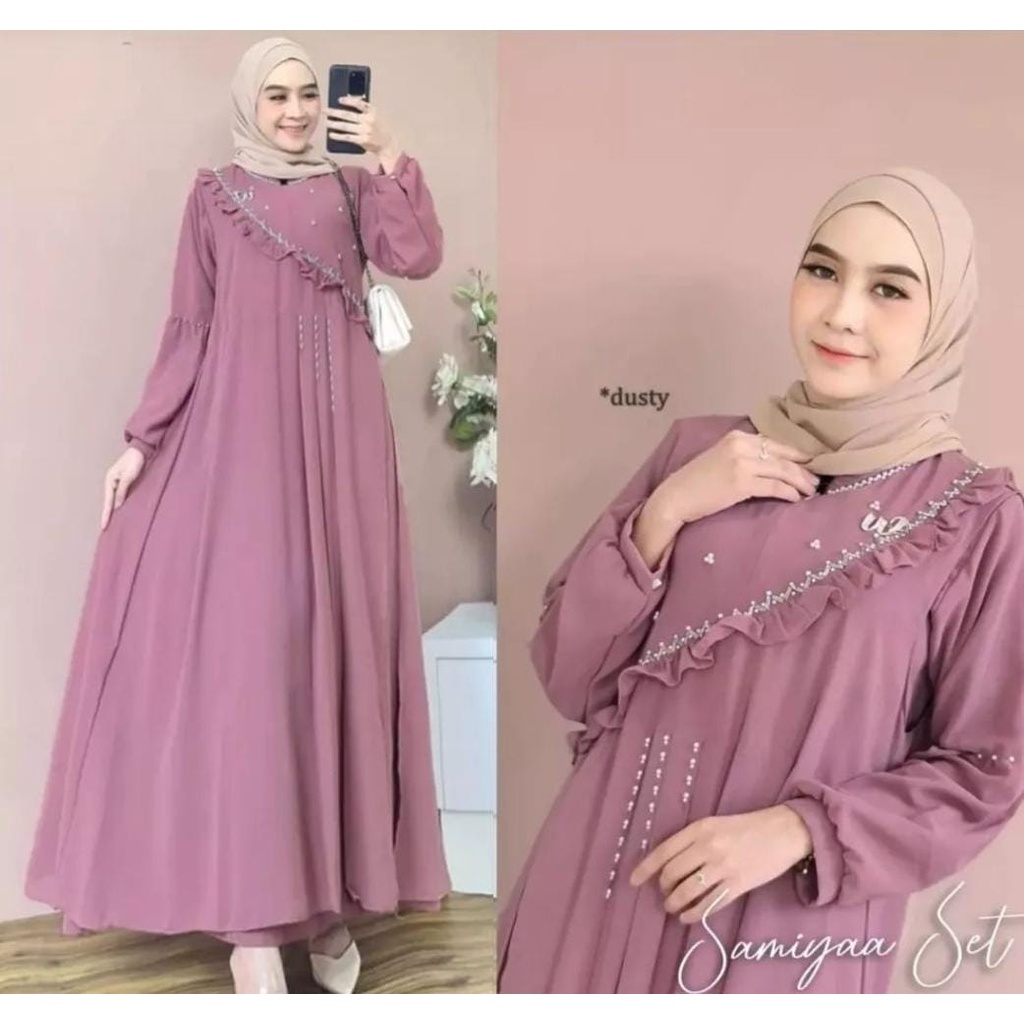 Samiya Set Simple Elegant Outfit Hijab 2022 Shopee Philippines