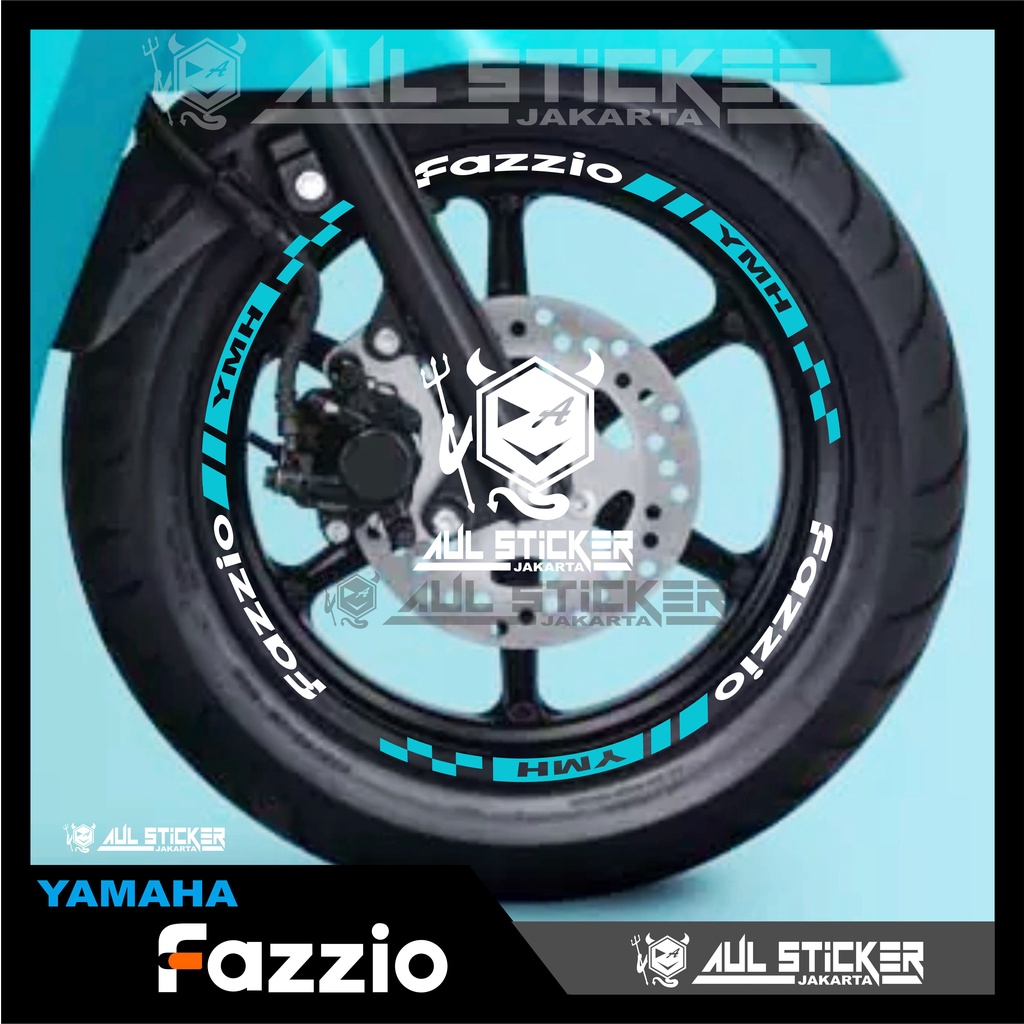 YAMAHA NEW FAZZIO FRONT REAR RIM STICKER (kc.033) | Shopee Philippines