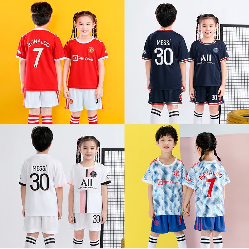 : Casmyd Kids Paris Soccer Jersey+Shorts Messii #10 Ney'MARR  World Cup Football Team Sports Fan Shirts Kit for Boys Girls Youth :  Clothing, Shoes & Jewelry