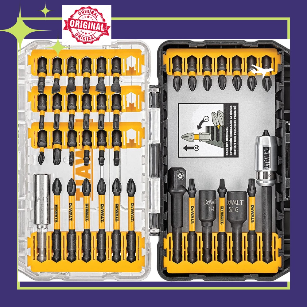 Dewalt Screwdriver Bit Set Impact Ready FlexTorq 40-Piece DWA2T40IR