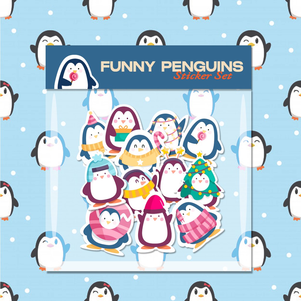 PENGUINS STICKERS AESTHETIC STICKERS CUTE STICKERS HP STICKERS LAPTOP ...