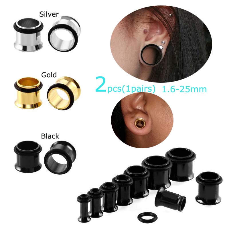 1x8-25mm Water Drop Hollow Flower Expander Earing Flesh Tunnel Ear Plug
