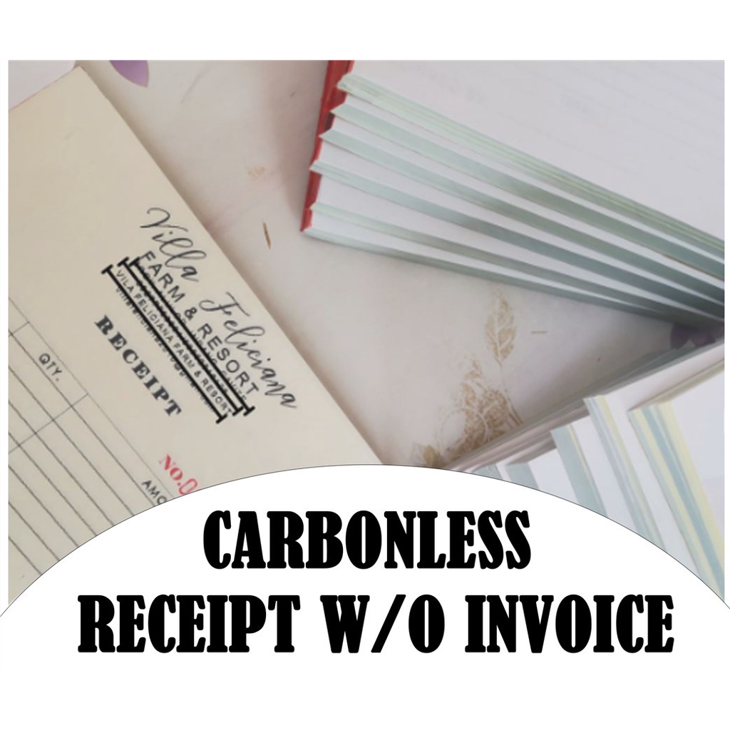Customized CARBONLESS receipt DUPLICATE (100 SHEETS) Shopee Philippines