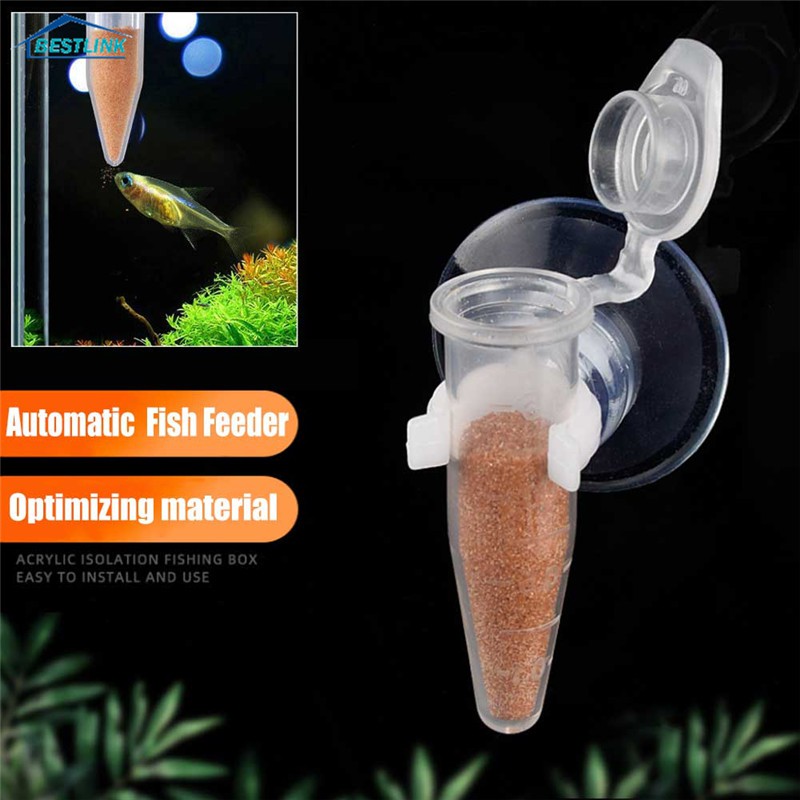 BL Mini Automatic Fish Feeder Tapered Aquarium Red Worm Feeding Feeder