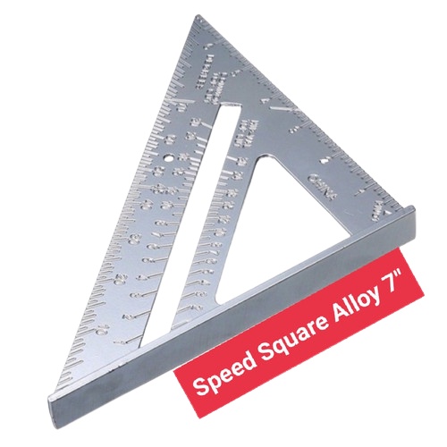 KAYU SIKU Aluminum Triangle Elbow Ruler 7inch Silver Hand Manual Ruler