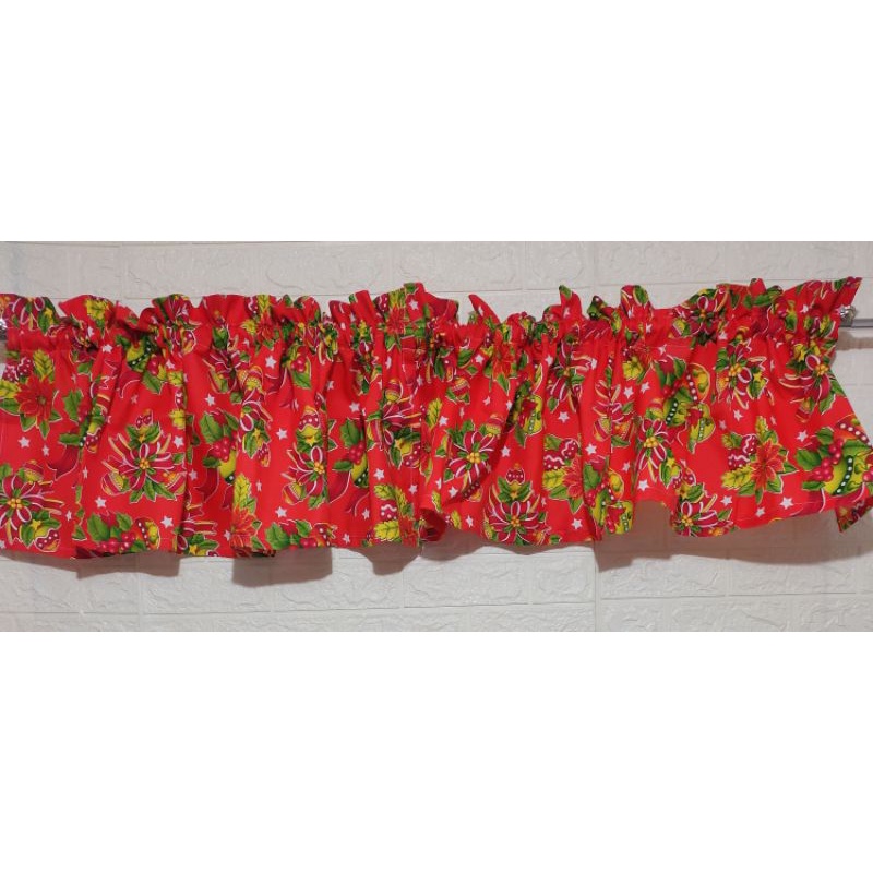 Limited edition Christmas Design Valance Curtain 60x15inches | Shopee ...