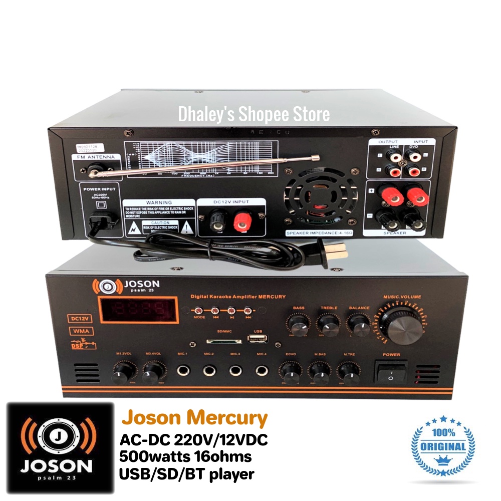 Original Joson Mercury Digital Amplifier 500watts 160RMS AC-DC ...