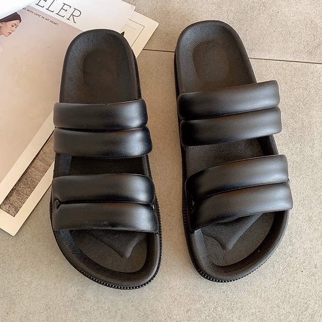 【LaLa】NEW Arrival shoes Two Strap Slippers Korean fashion Slip-On ...