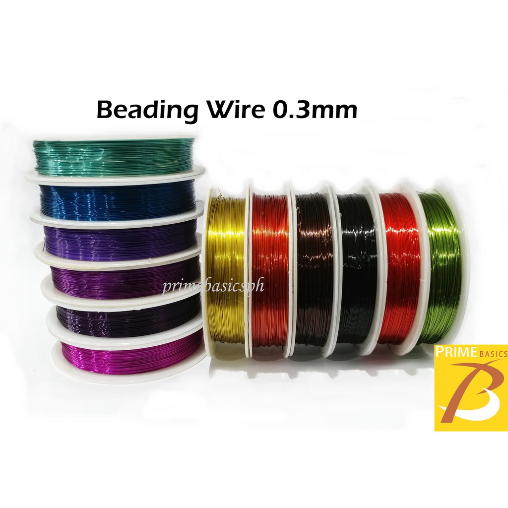 Copper Metal Wire 0.3 0.5mm colored bendable beading wire (15m/roll