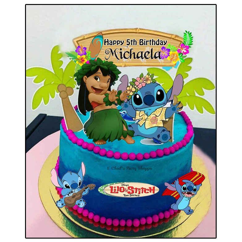 Lilo Stitch Angel Experiment 624 Pink Edible Cake Toppers – Ediblecakeimage