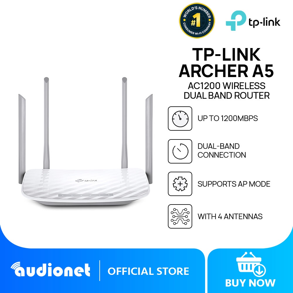 Archer A5, AC1200 Wireless Dual Band WiFi Router