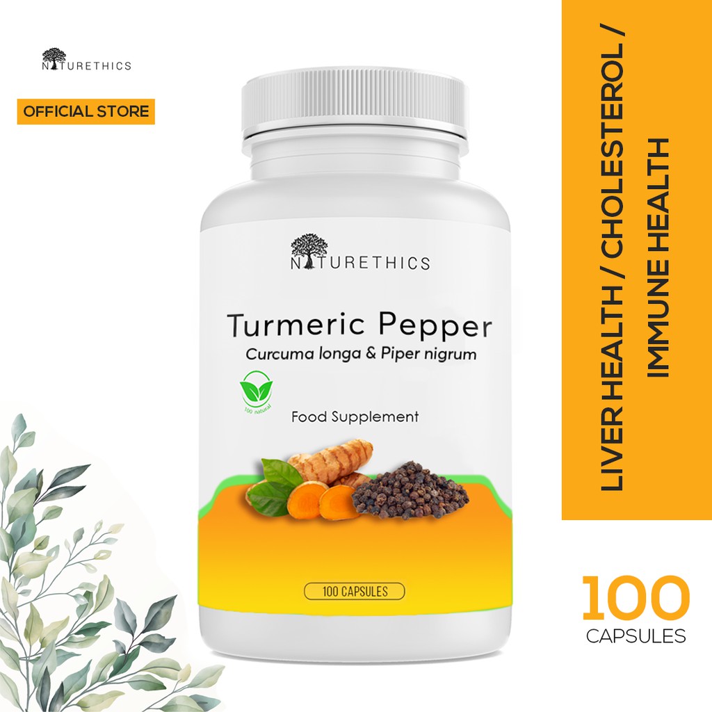 Naturethics Organic Turmeric Black Pepper Capsules FDA Approved Highest