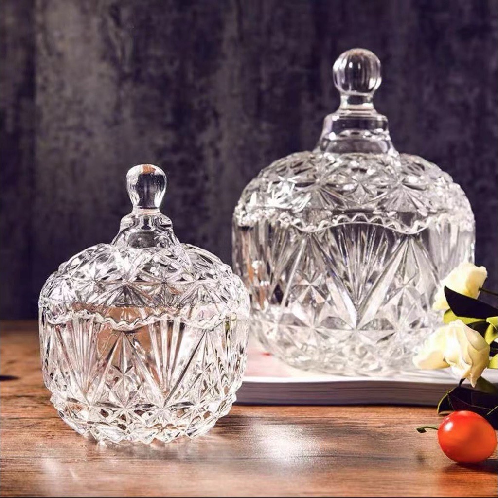 High Quality Big Glass Jars Candy Jar Jewelry Box Glassware Transparent