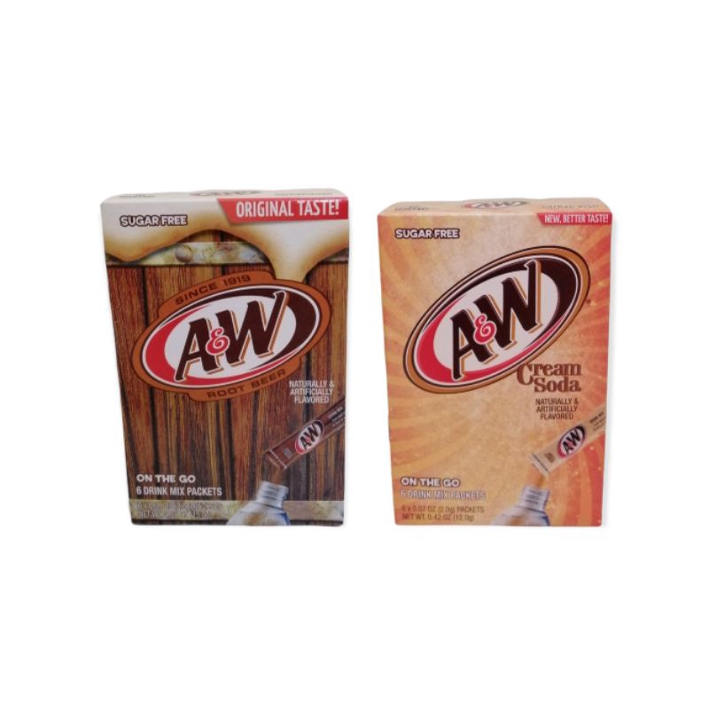 A&W Root Beer Zero Sugar Sugar Free Low Calorie Powdered Drink Mix (6 ...