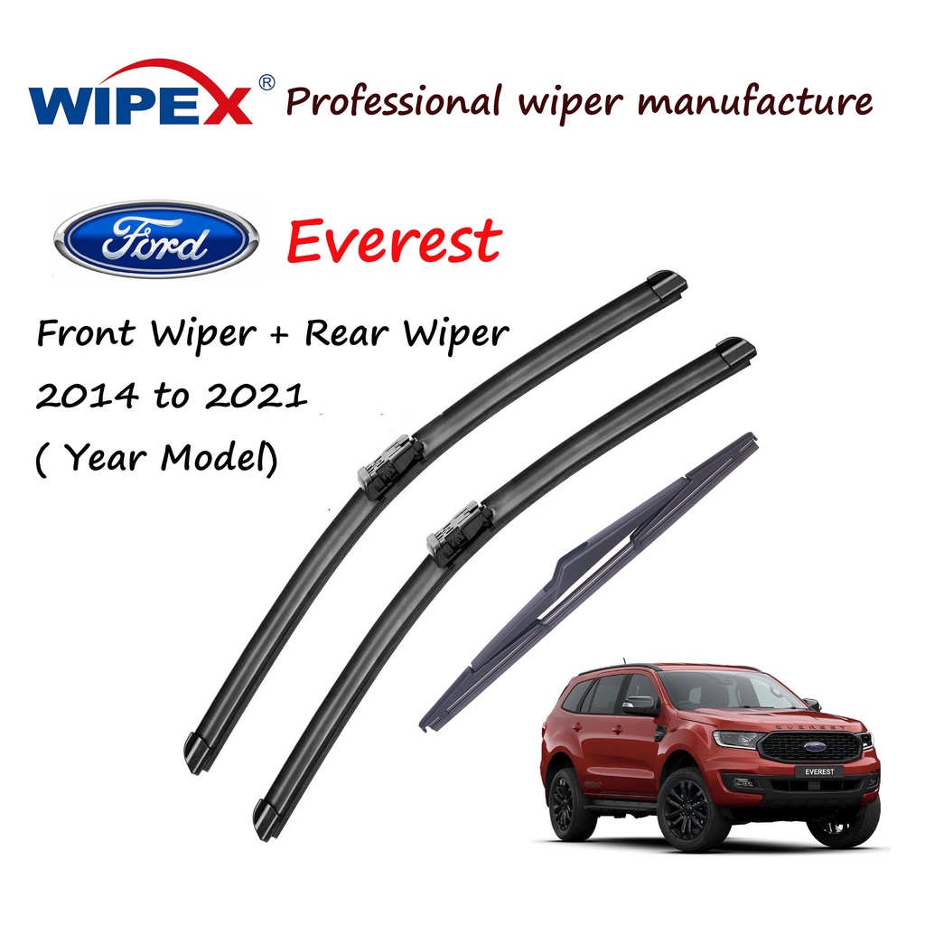 For Ford Everest Wiper Blade 16+24 Set (Front/Rear) for 2014-2021 Year ...
